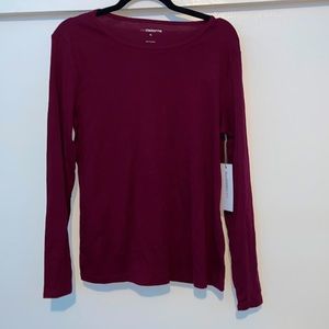 Burgundy Long Sleeve Tee